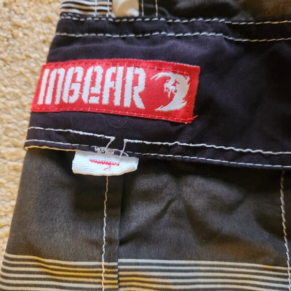 🏖️ InGear Men’s / Teen's Swim Trunks – Size Small, Block Pattern 🏖️ - Picture 2 of 5